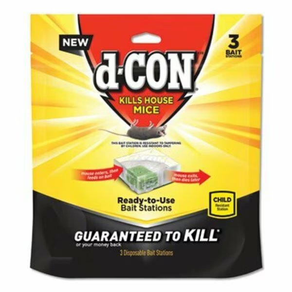 d-CON, DISPOSABLE BAIT STATION, 3W X 3D X 1 1/4H, 6PK, Reckitbenc, Mfr#: 99427
